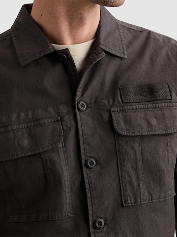 PME Legend Regular fit Skjorta 'PME LEGEND - Shirt jacket with chest pockets and badge on the sleeve' i grå