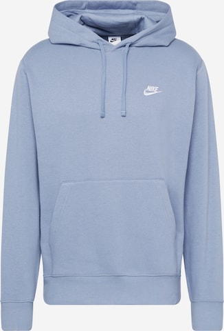 Nike Sportswear Regular Fit Sweatshirt 'Club Fleece' in Blau: predná strana