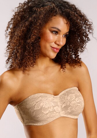 NUANCE - Bandeau Sujetador en beige: frente