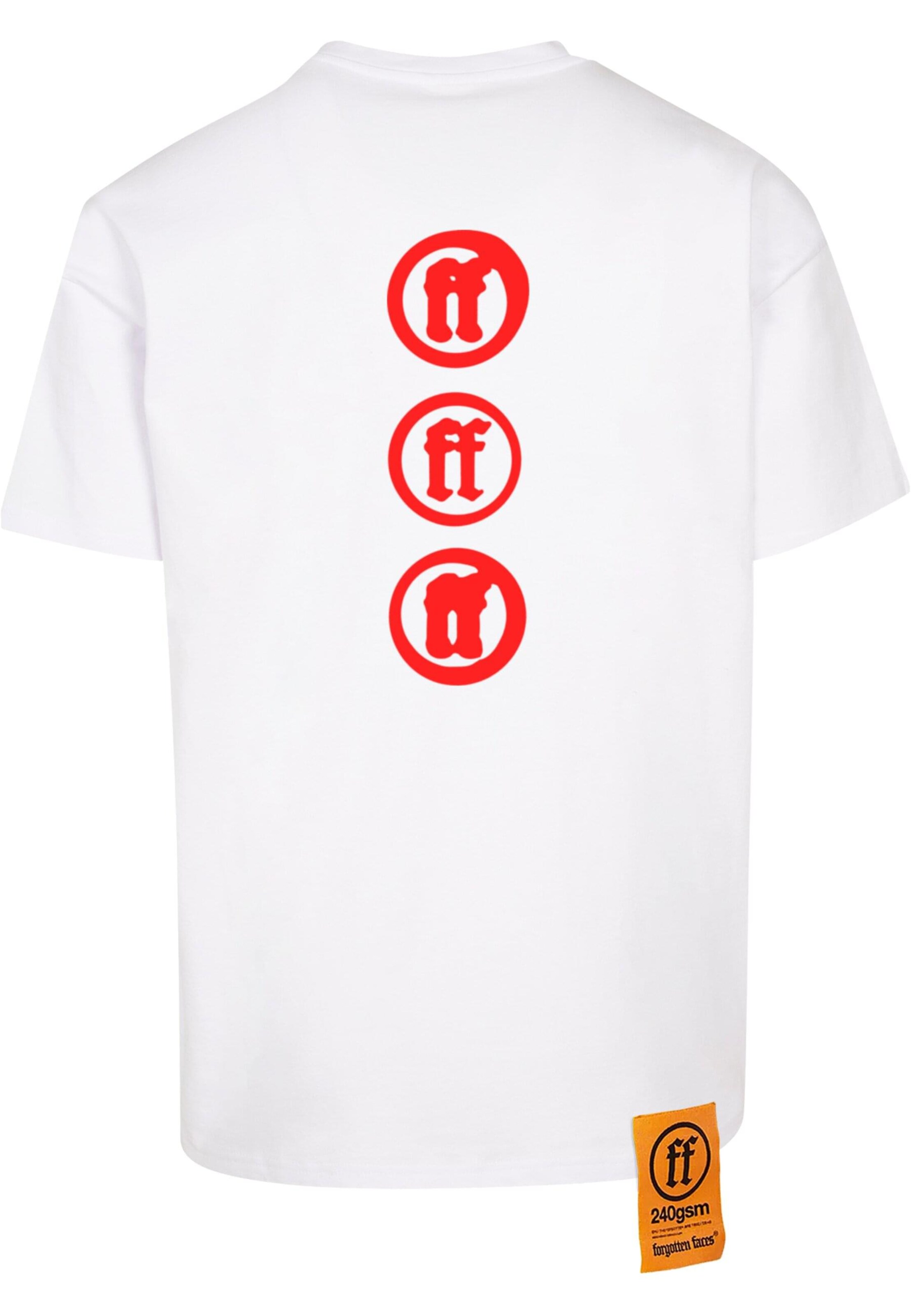 Forgotten Faces T-Shirt &#x27;Fading Logo Statue&#x27; in Weiß