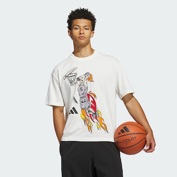 ADIDAS PERFORMANCE Functioneel shirt 'Anthony Edwards Stand Down' in Wit: voorkant