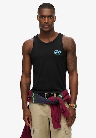 T-Shirt Superdry en noir : devant