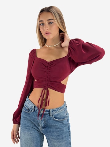 Chemisier Elara en rouge