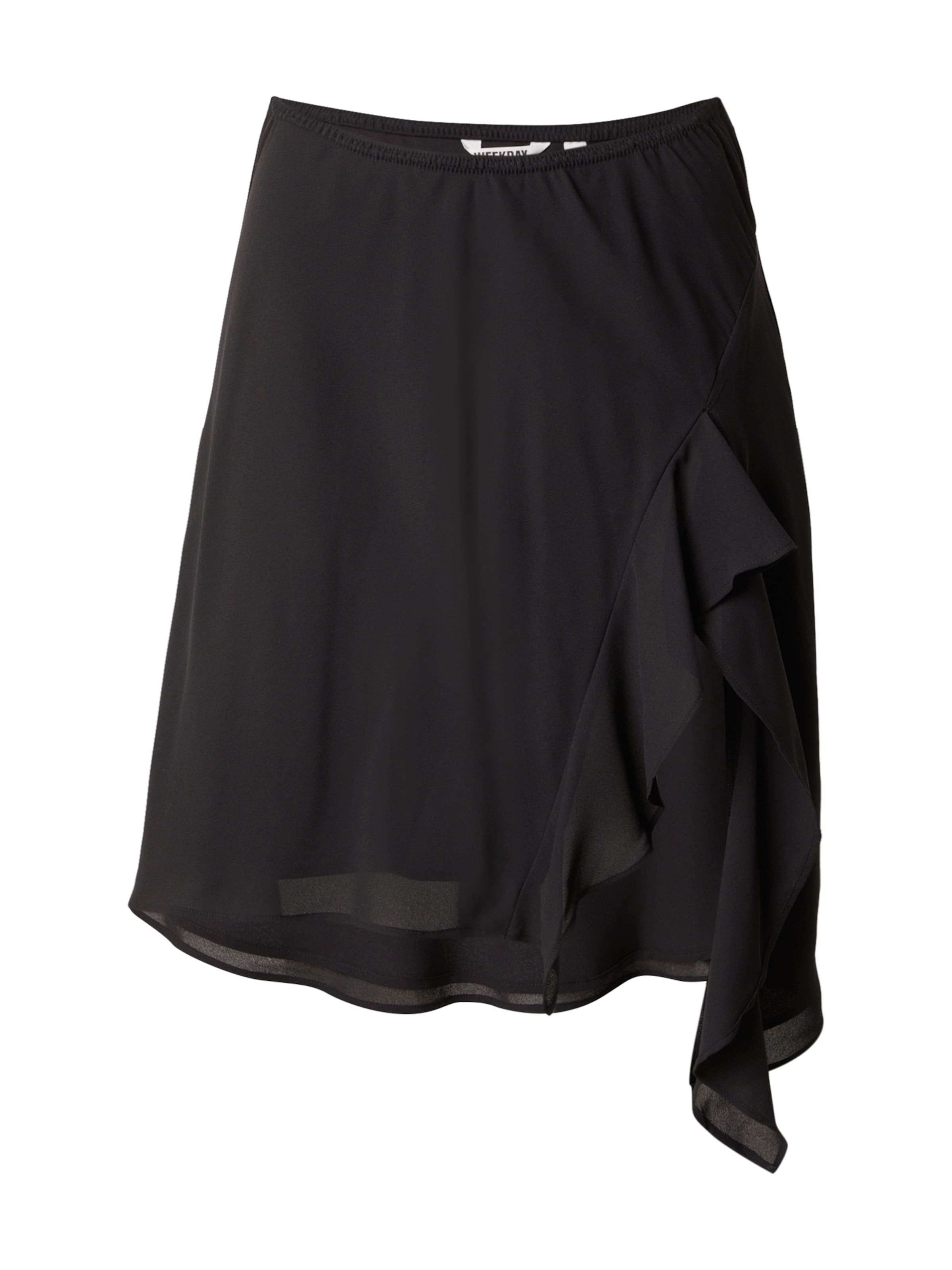 WEEKDAY - Falda 'Layered' en negro: frente