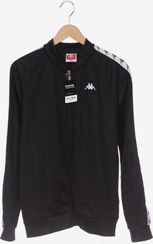 KAPPA Sweatshirt & Zip-Up Hoodie in L in Black: front