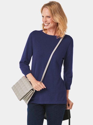 Goldner Pullover in Blau
