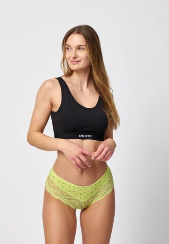 SNOCKS Boyshorts 'Spitze' in Green: front