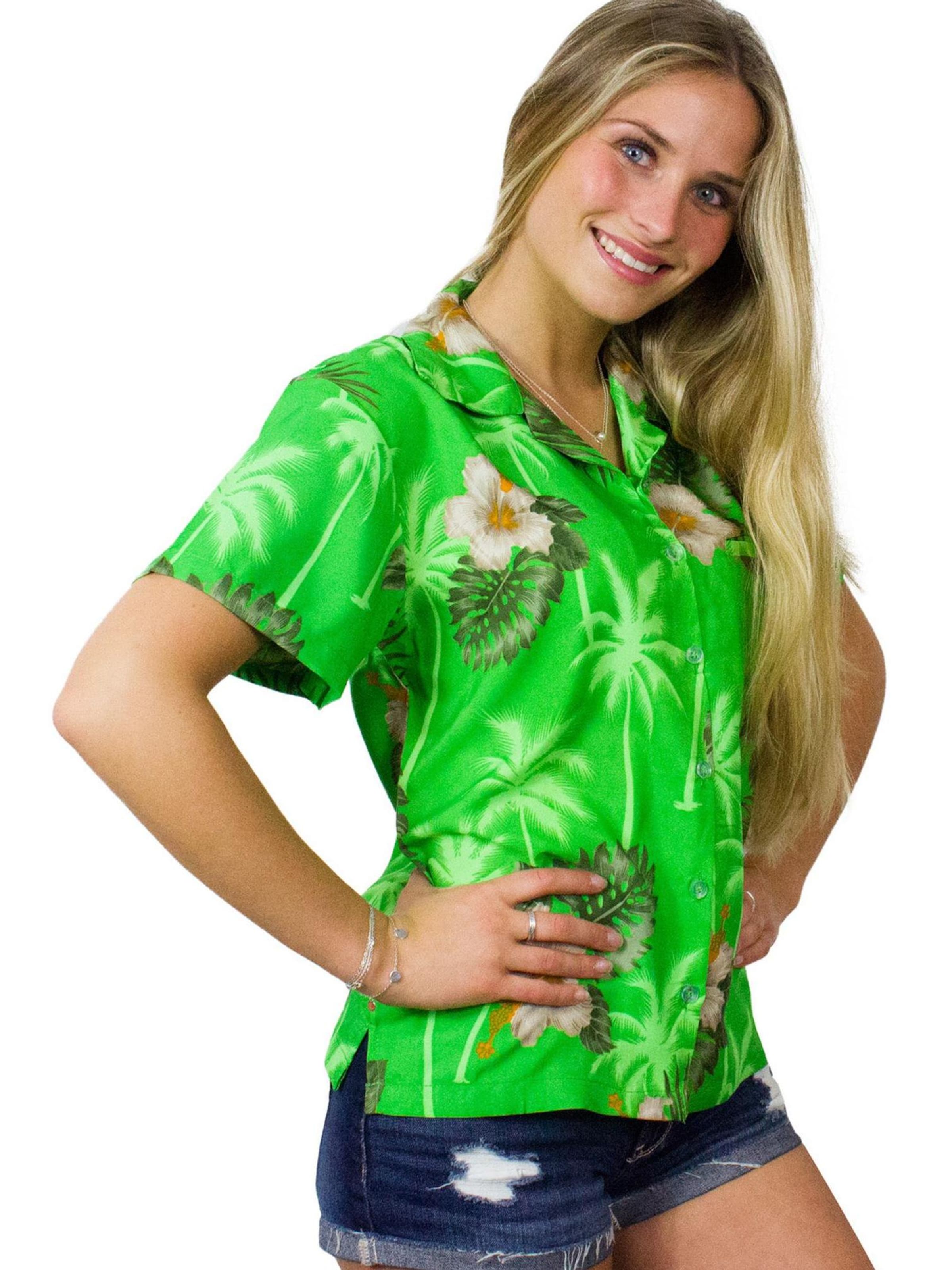 King Kameha Bluse 'Small Flower'‌‌‌‌‌‌‌‌ in Grün