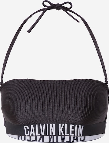 Calvin Klein Swimwear Bandeau Bikini zgornji del | črna barva: sprednja stran