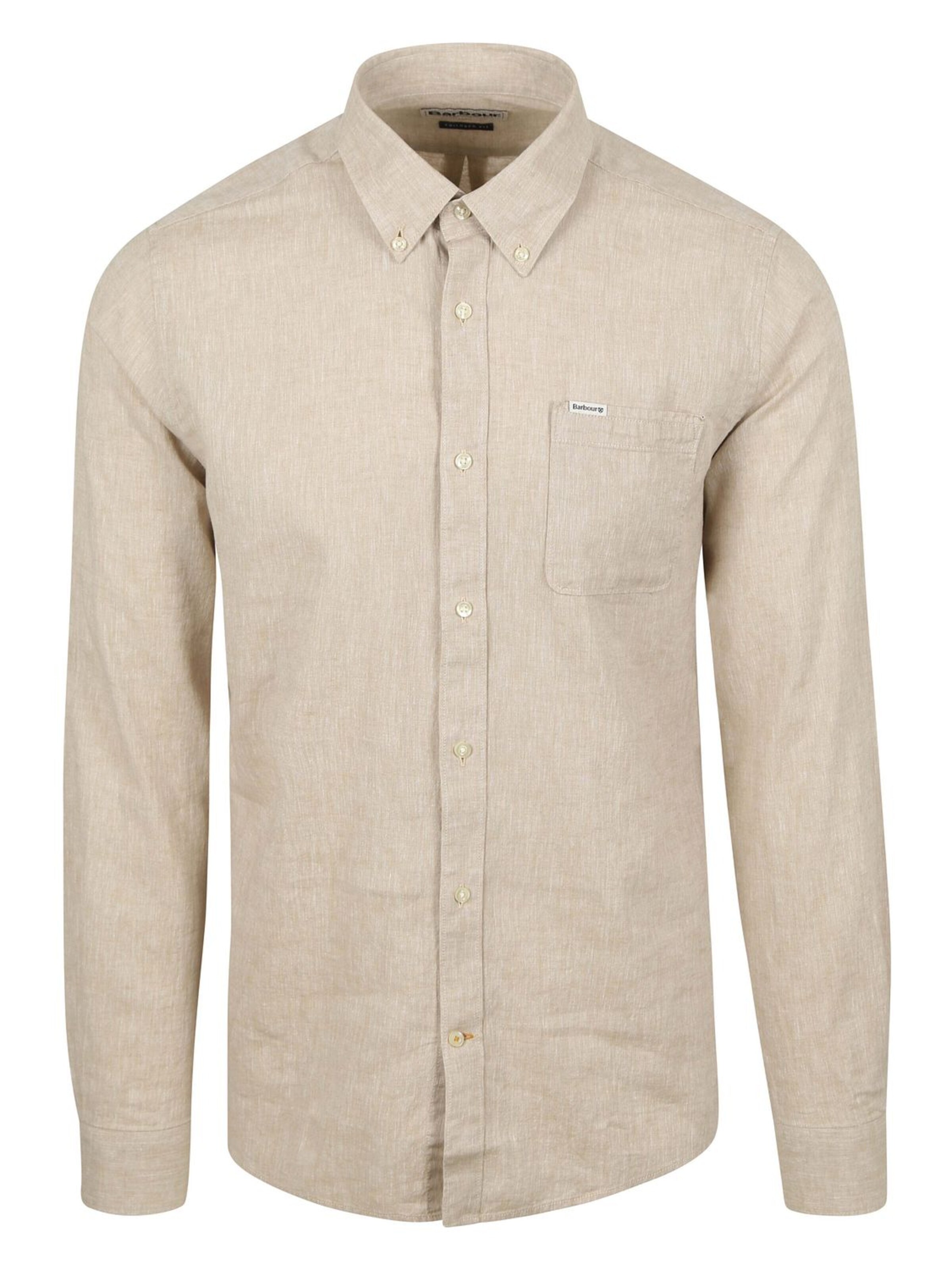 Barbour Regular fit Button Up Shirt in Beige: front