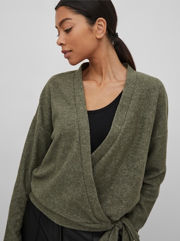 VILA Knit Cardigan 'Haudi' in Green