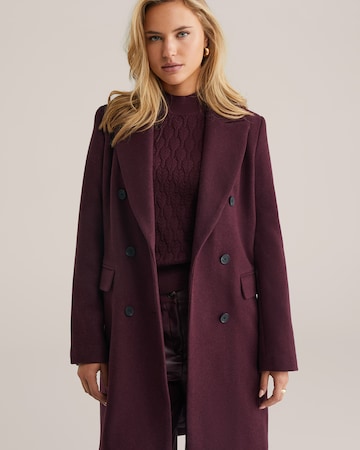 Manteau mi-saison WE Fashion en rouge : devant