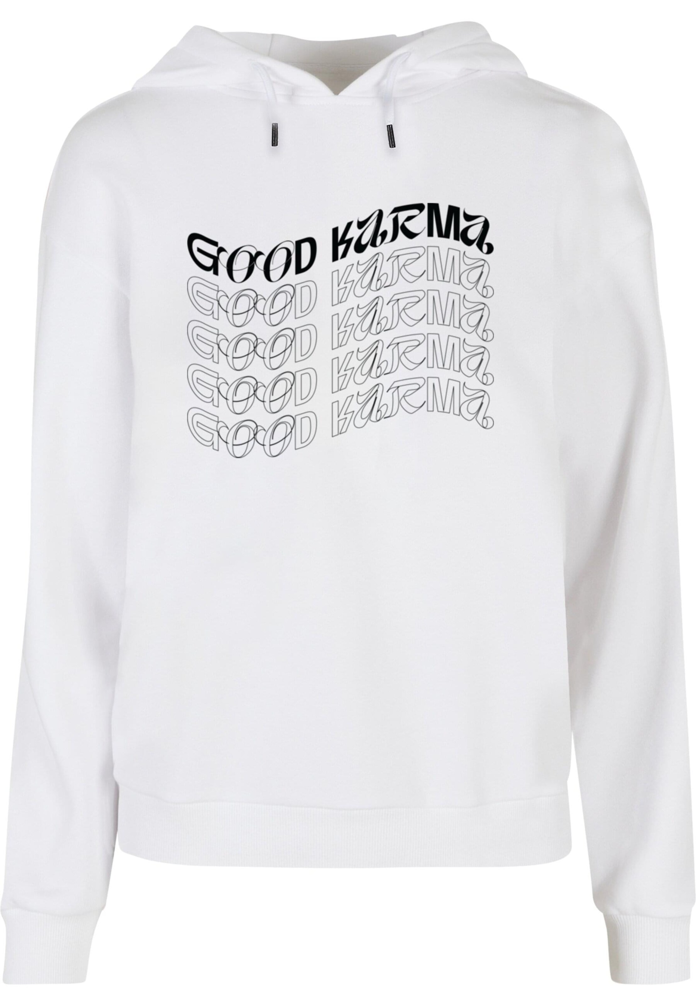 Merchcode Sweatshirt 'Good Karma Everyday' in Weiß: Vorderseite