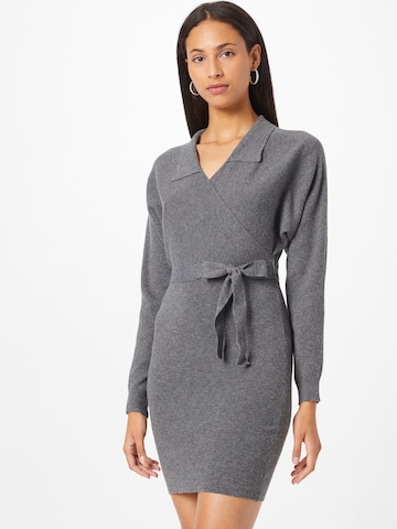 VERO MODA Knitted dress 'SUNNA' in Grey: front