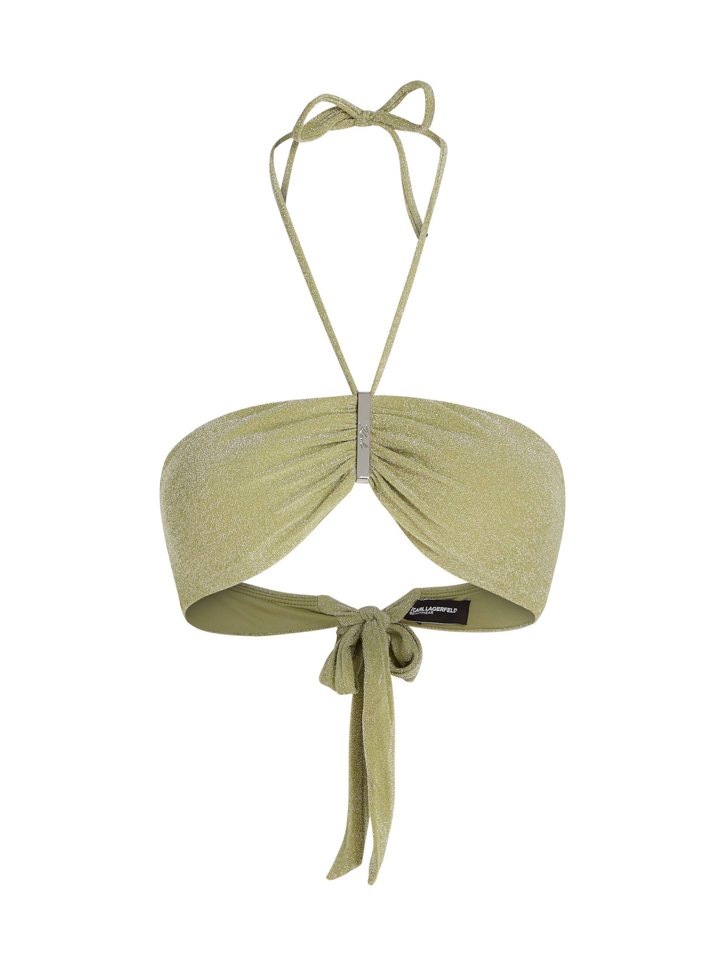 Karl Lagerfeld Bandeau Horní díl plavek – zelená: přední strana