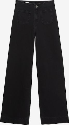 Pull&BearWide Leg/ Široke nogavice Traperice - crna boja: prednji dio