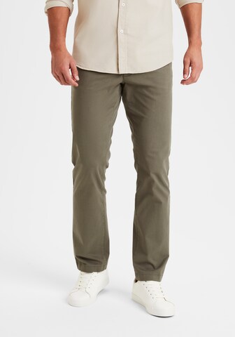 H.I.S Regular Chino Pants in Green: front
