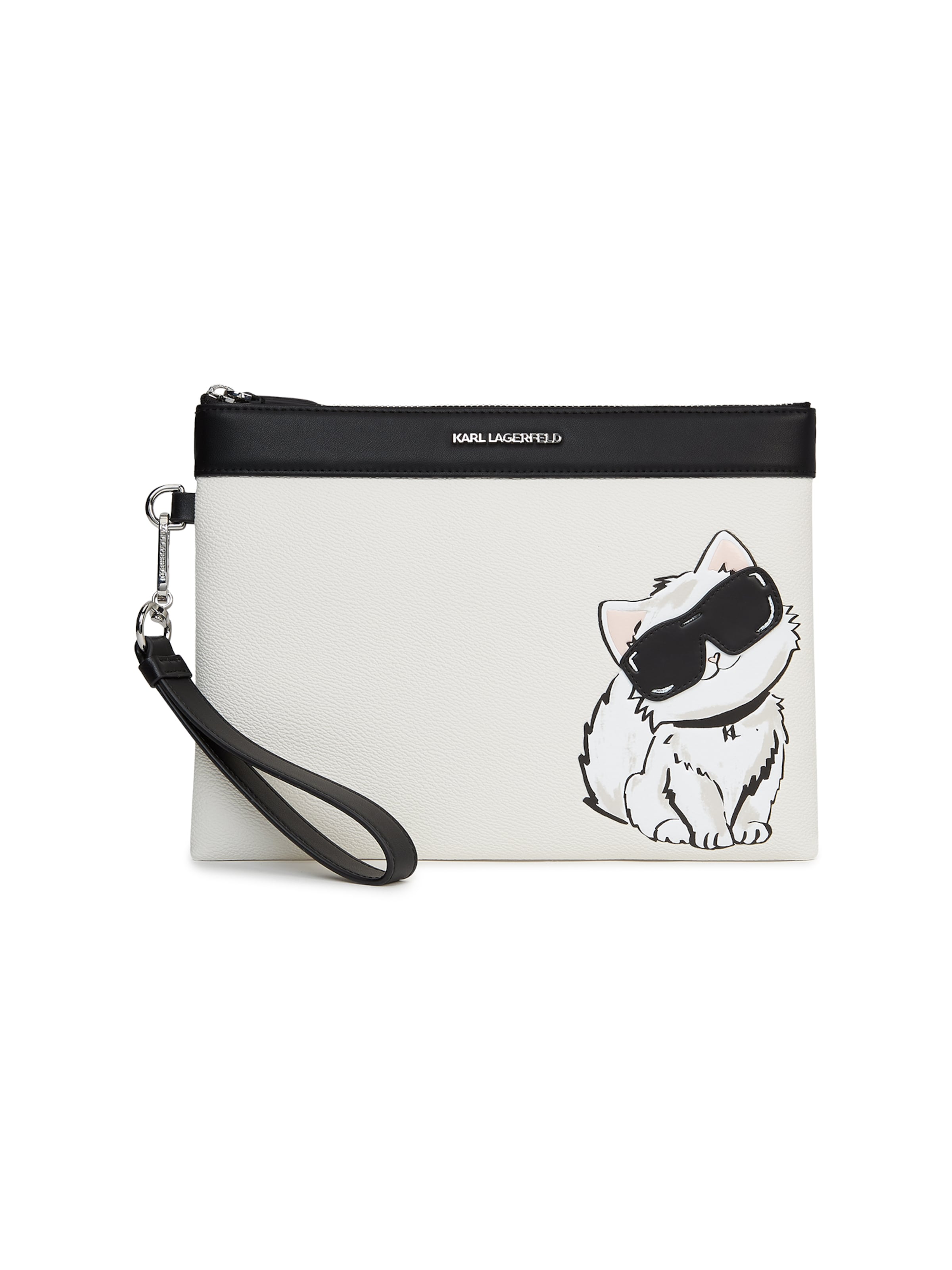 Karl Lagerfeld Plånbok ' Ikon Choupette Beutel ' i vit: framsida
