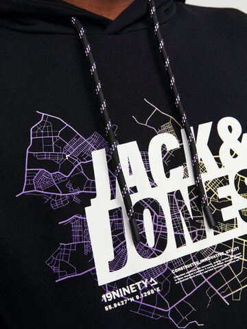 JACK & JONES Μπλούζα φούτερ 'Map' σε μαύρο