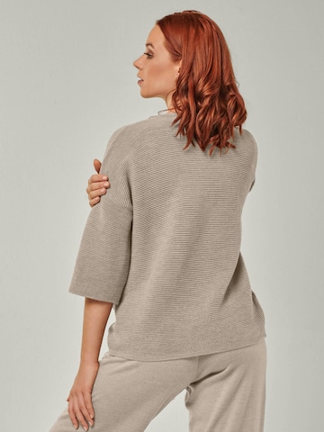 YOU LOOK PERFECT Sweater 'PULLOVER FAY - Halbarm Pullover in Strukturstrick' in Grey