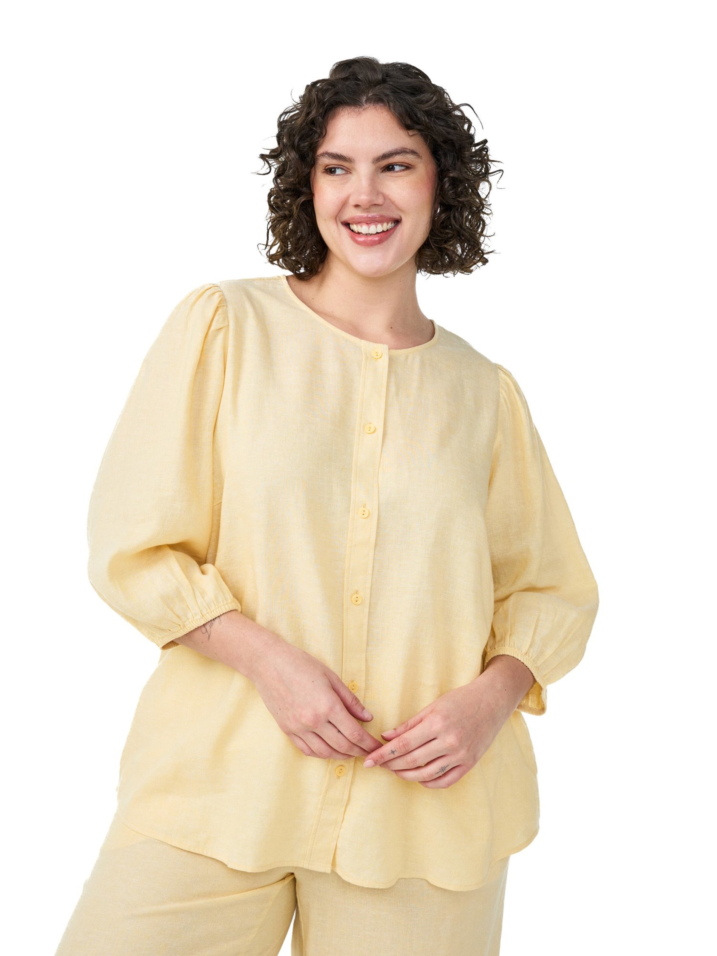 Zizzi Блузка 'Vlina' в Желтый: спереди