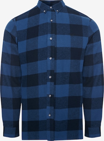 Threadbare Regular fit Button Up Shirt 'Logan' in Blue: front