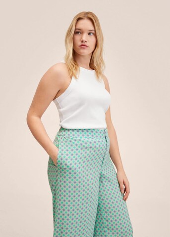 MANGO Wide leg Broek 'Jaipur' in Groen