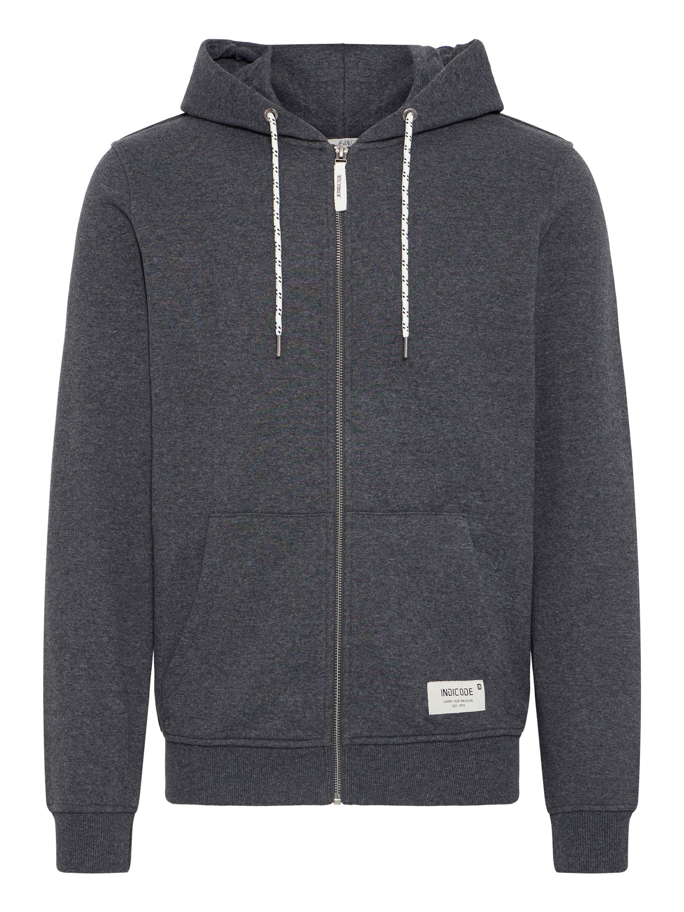 Giacca di felpa 'Playno' di INDICODE JEANS in grigio: frontale