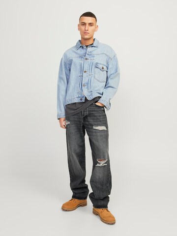 JACK & JONES Loosefit Jeans 'CHRIS' i svart