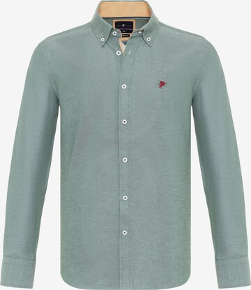 DENIM CULTURE Regular fit Button Up Shirt 'JARELL' in Green: front