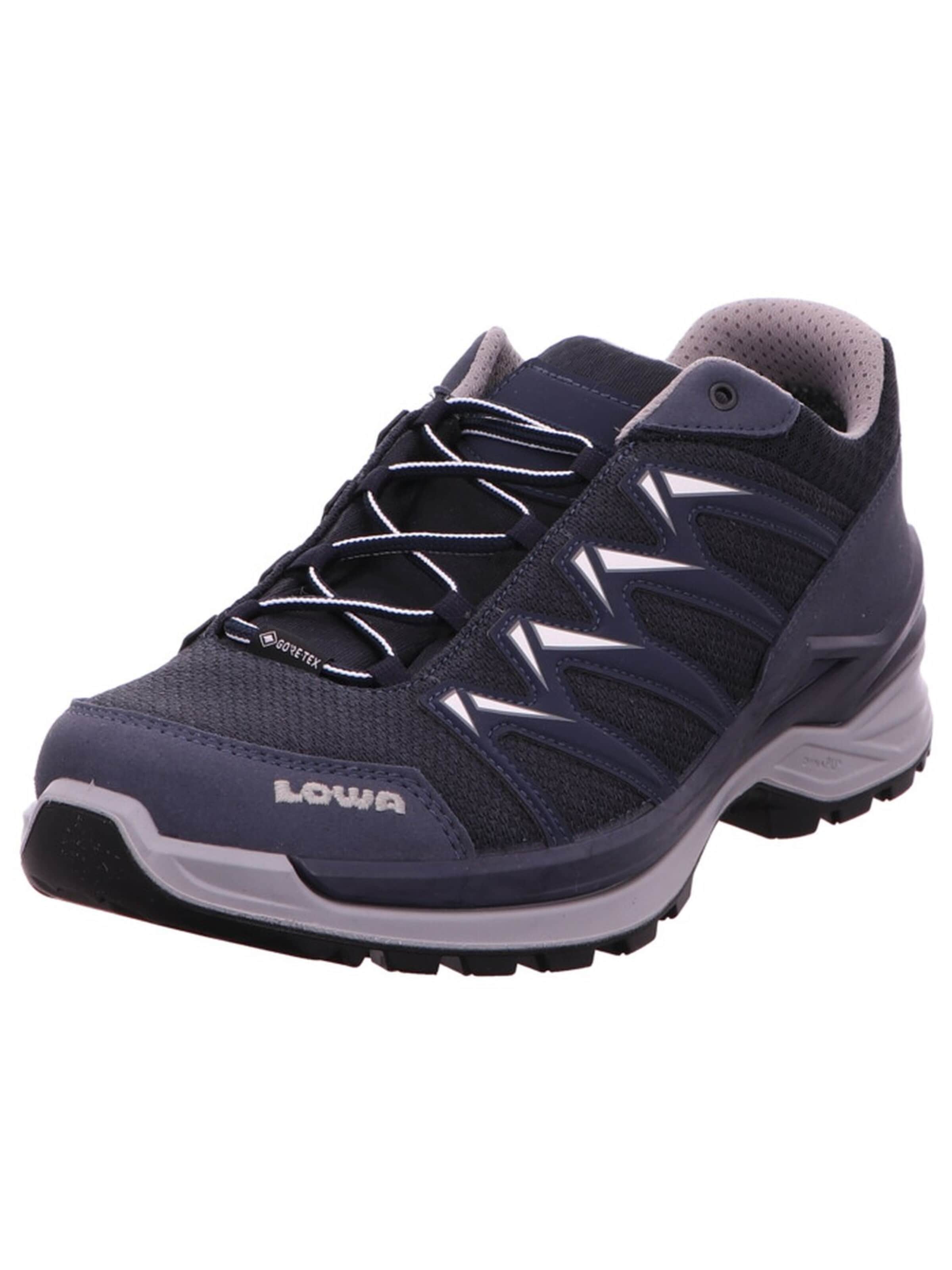 LOWA Lace-up shoe 'Schnürschuh Herren 311709/7910 Kunststoff (Synthetik) in blau' in Blue: front