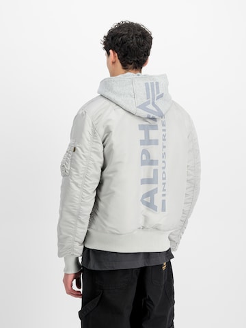 ALPHA INDUSTRIES Winterjas 'MA-1 Zip Hood' in Grijs