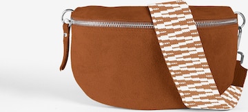 lePelou Gürteltasche 'TINA medium' in Braun: Vorderseite
