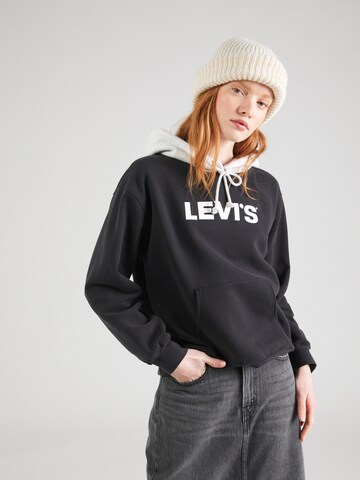 LEVI'S ® Sweatshirt 'Graphic Ash Hoodie' in Black: front