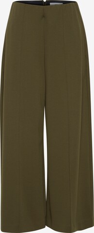 ICHI Wide Leg Hose 'KATE' in Grün: predná strana