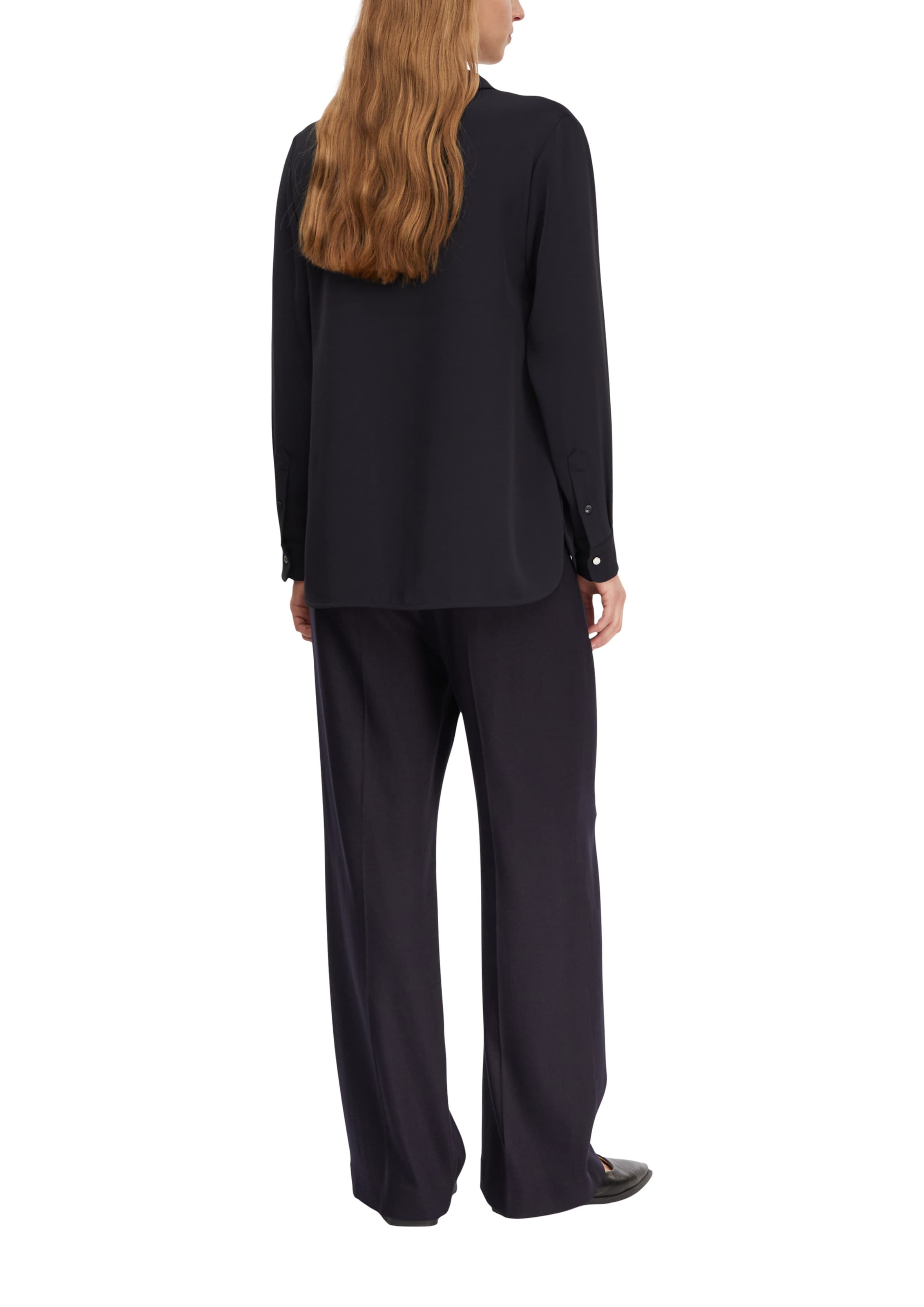 COMMA Wide Leg Hose in Blau
