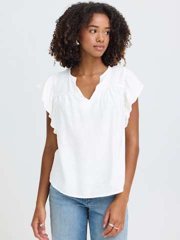 ICHI - Blusa 'IHHETTA' en blanco: frente