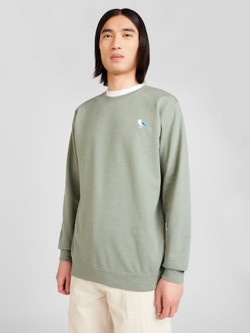 Cleptomanicx Sweatshirt 'Embro Gull' in Green: front
