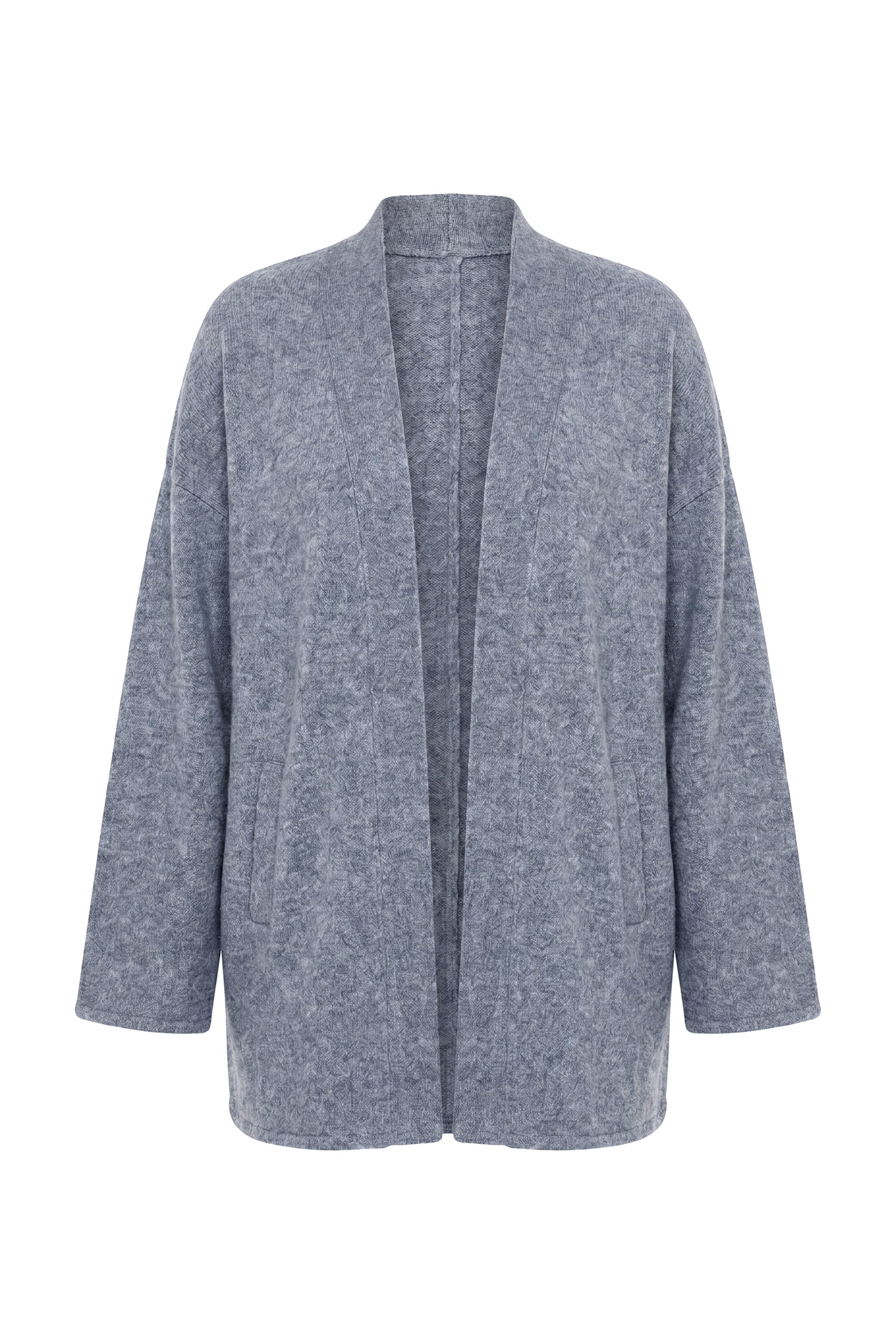 Ulla Popken Knit cardigan in Grey: front