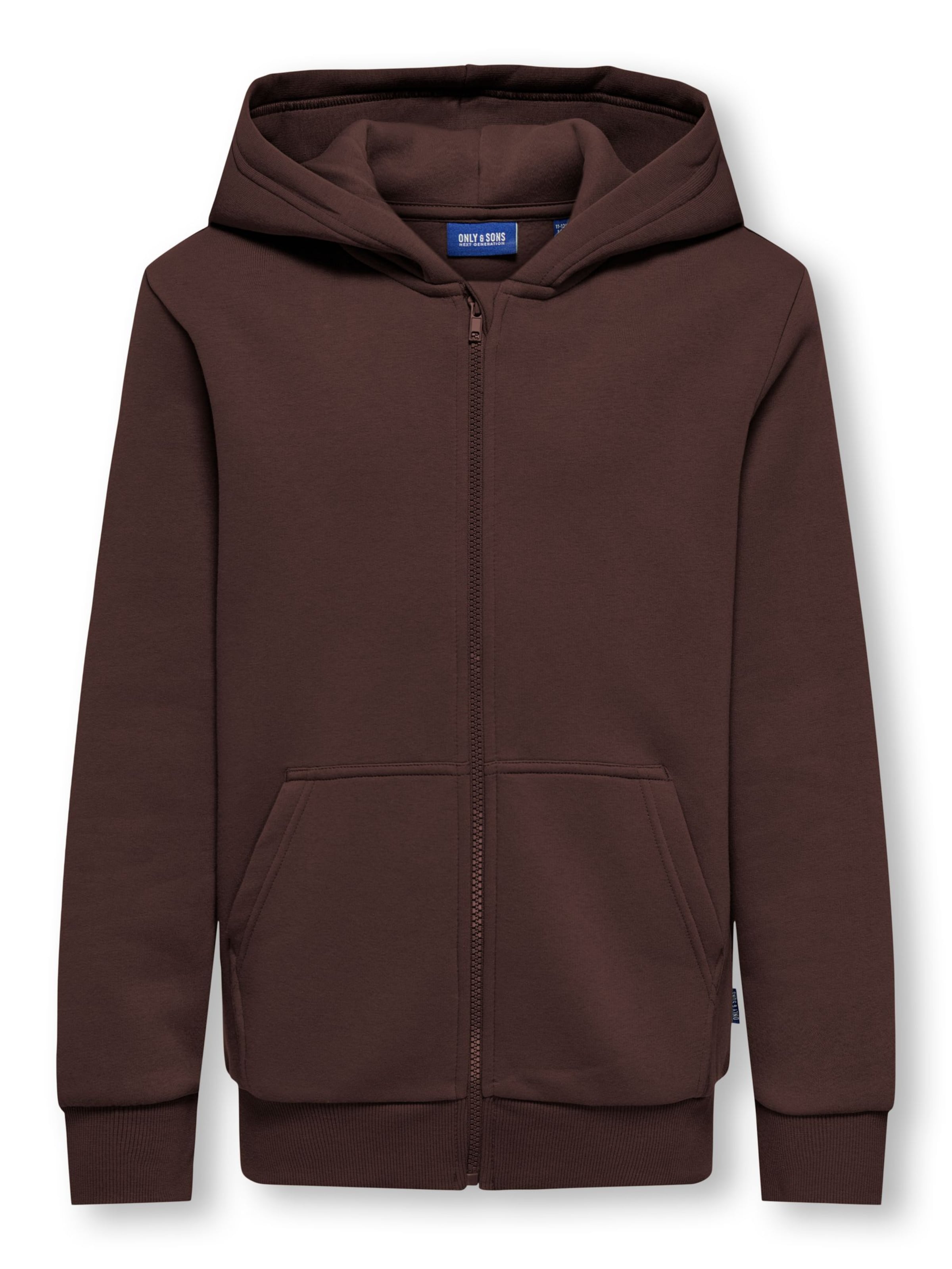 Only & Sons Junior Sweatvest 'OSJCeres' in Bruin: voorkant