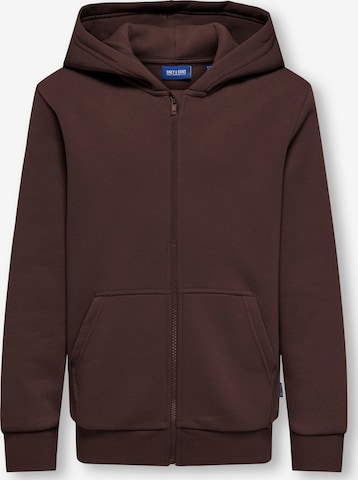 Only & Sons Junior Sweatvest 'OSJCeres' in Bruin: voorkant