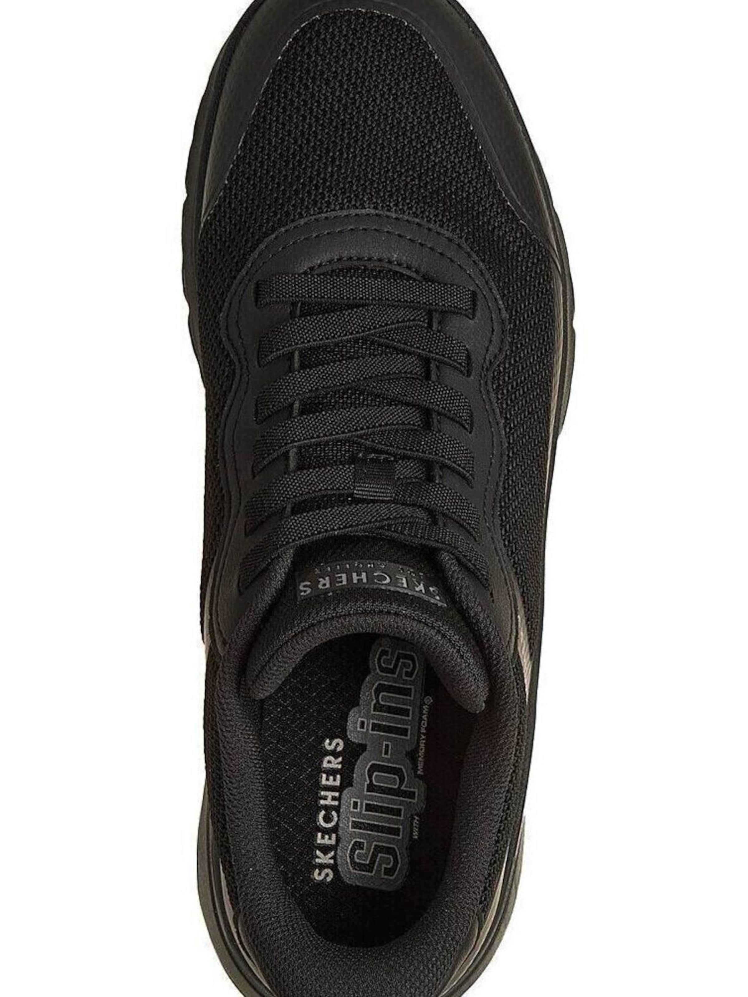 SKECHERS Sportschoen 'Uno Flex - Step N Knit' in Zwart