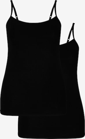 Maglietta intima 'Vera' di Bamboo basics in nero: frontale