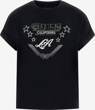 GUESS Majica 'LA STARS' u crna / srebro / bijela, Pregled proizvoda