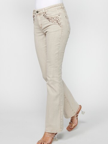 évasé Jean KOROSHI en beige