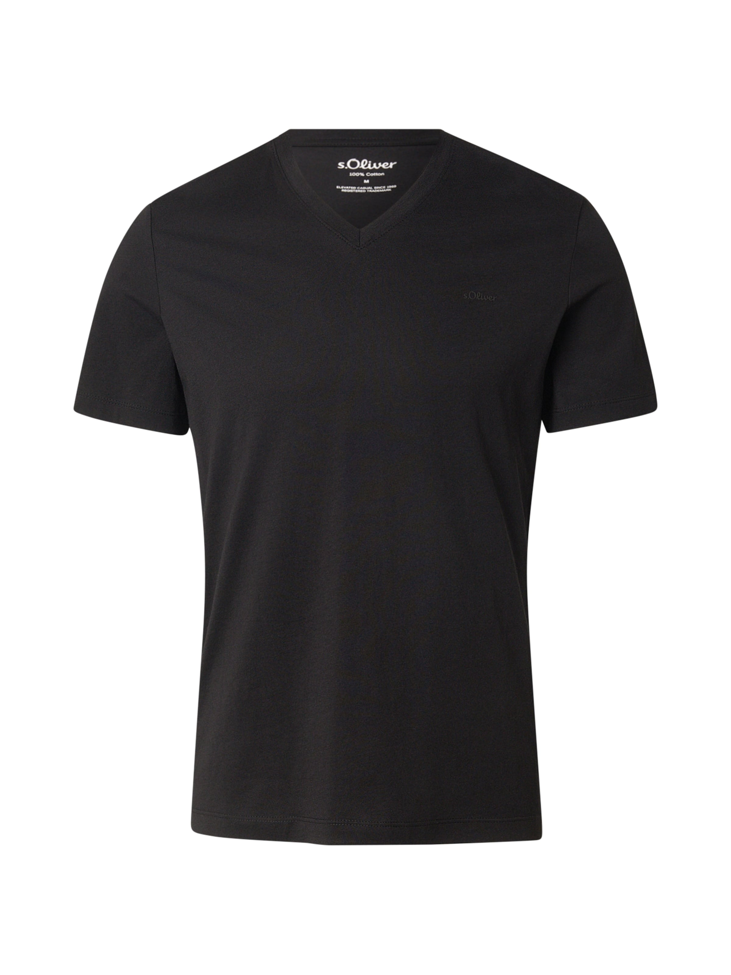 juoda s.Oliver Marškinėliai: priekis