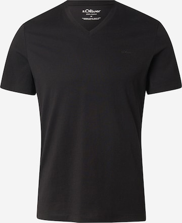juoda s.Oliver Marškinėliai: priekis