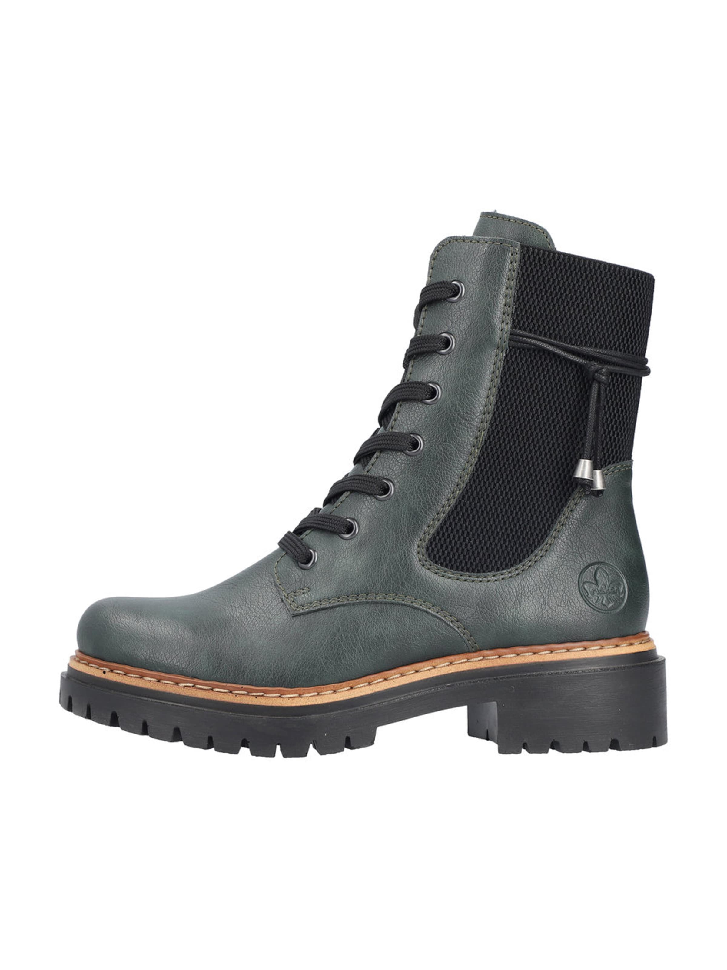 Rieker Lace-up bootie in Green