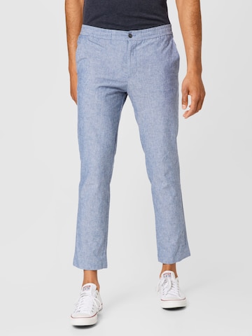 JACK & JONES Regular Bukse 'JPRLINEN DAVID STRING TROUSER' i blå: forside