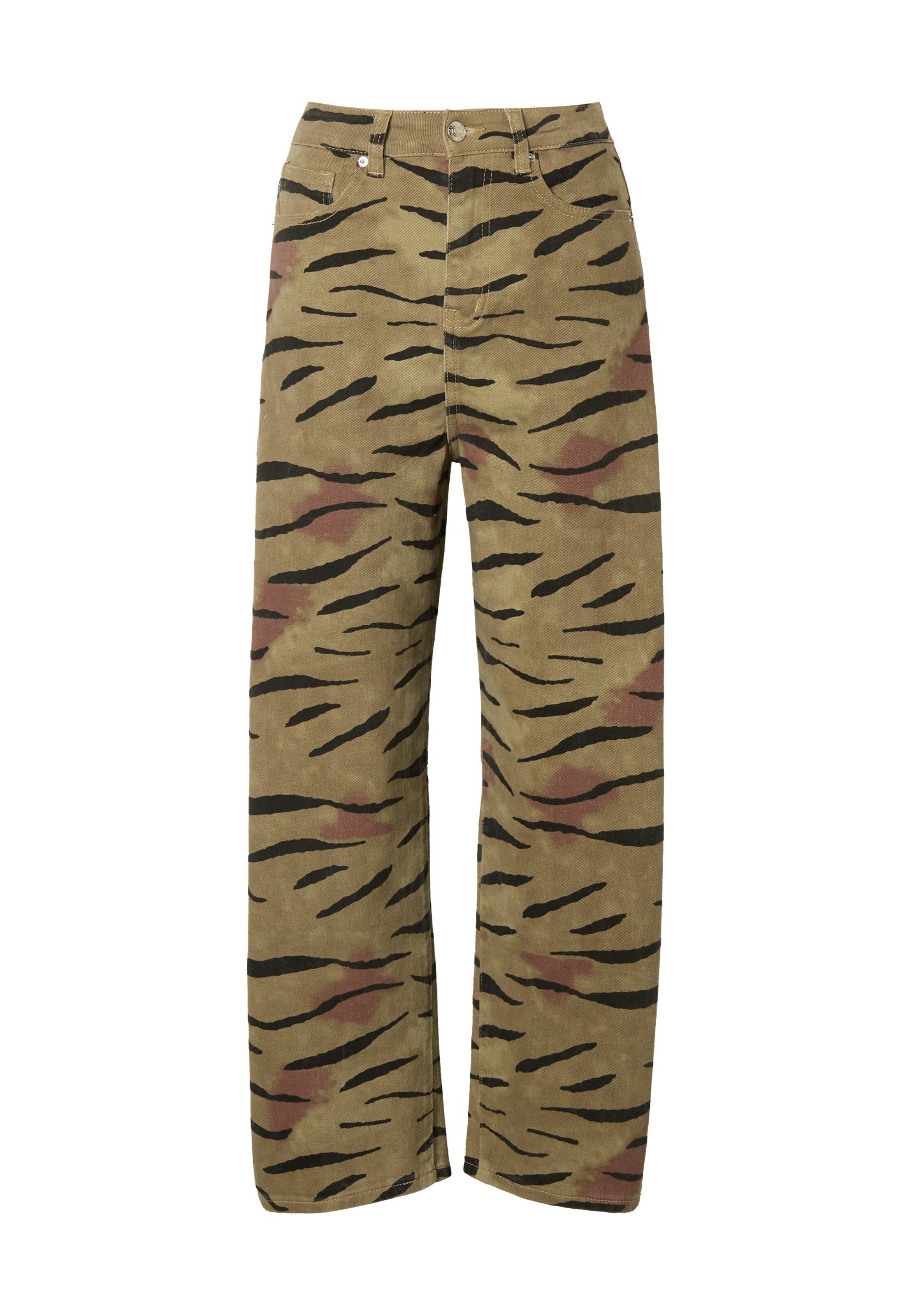 Barrel Jeans 'Zebra' di miss goodlife in verde: frontale